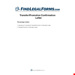 Employee Transfer Letter Format for Letter, Promotion, Confirmation, and Transfer example document template 