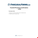 Employee Transfer Letter Format for Letter, Promotion, Confirmation, and Transfer example document template