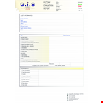 Factory evaluation Report example document template