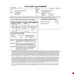 Personal Installment Loan Agreement template example document template
