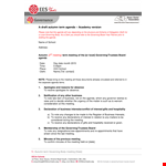 School Agenda Example example document template