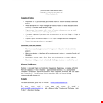 Construction Purchasing Agent Job Description | Project Experience | Procurement example document template