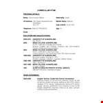 Resume For Teacher Job Application example document template
