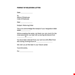 Download Relieving Letter Format - Free Template example document template
