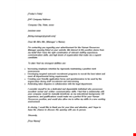 Job Application Letter For Hr Manager example document template