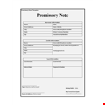 Create a Binding Promissory Note with our Template | Easy-to-Use & Notary Approved example document template