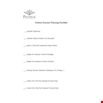 Seminar Planning Checklist Template example document template