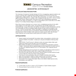 Nutritionist Analyst Job Description & University Students | Nutrition & Recreation example document template