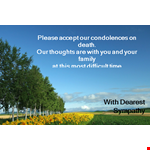 Sympathy Message Template - Express Your Sincere Condolences Thoughtfully example document template