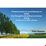 Sympathy Message Template - Express Your Sincere Condolences Thoughtfully example document template 