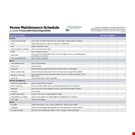 Printable Home Maintenance Schedule Template example document template 