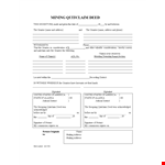 Quit Claim Deed Template - Create Your Signature District example document template