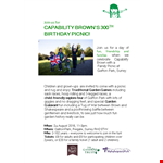 Picnic Flyer Template example document template 