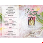 Funeral Memorial Program Templates Free example document template