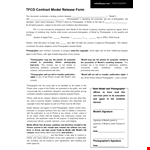 Free Model Release Form for Photographers | Protect Your Photos example document template