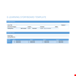 E Learning Storyboard Template | Create Engaging Courses with Notes, Titles, Topics, and Screens example document template