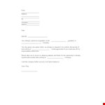 Resign Gracefully: Write a Professional Two Weeks Notice example document template