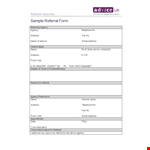 Client Referral Form Template for Address Details | Increase Referrals example document template