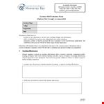 Effective Teaching: Self-Evaluation Examples and Tips since your previous Evaluation - Lecturer example document template