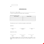 Authorized Claim Authorization Letter Template for Person's Passport example document template