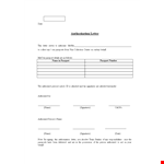 Authorized Claim Authorization Letter Template for Person's Passport example document template 