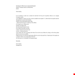Offer Revision Request Letter example document template 