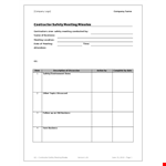 Business Meeting Minutes Template example document template