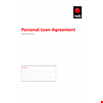 Personal Money Loan Agreement Template example document template 
