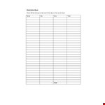 Sales Sheet in Doc example document template