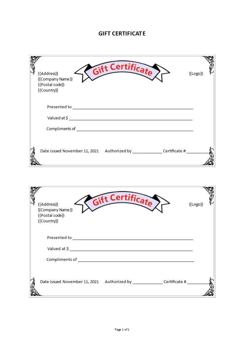gift certificate Main Image gift certificate