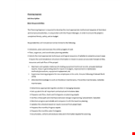 Planning Engineer Job Description example document template