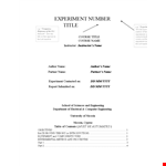 Engineering Lab Report Template: A Comprehensive Guide for Tables, Figures, and Results example document template