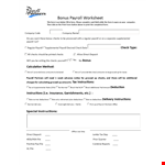 Payroll Template example document template