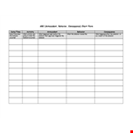 Printable Blank Behavior Chart example document template