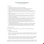 Student Council Meeting Agenda Planner example document template