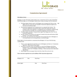 Commission Agreement Template for Brokers and Agents | Bellegrass example document template