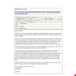 Email Reference Letter example document template