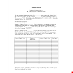 Easily Create an Election Petition - Free Petition Template for Eligible Candidates example document template