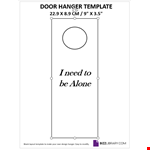 Free door hanger template example document template