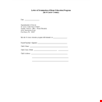 Termination Letter Template - Education | Child Program County example document template
