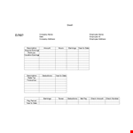 Customizable Check Stub Template - Manage Employee Earnings example document template