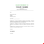 Thank You Letter example document template