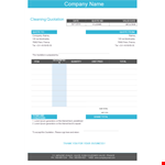 Cleaning Quotation Template example document template