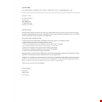 Server Job Cover Letter example document template