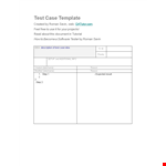 Best Test Case Template - Get Organized with Our User-Friendly Template example document template