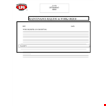 Get Your Maintenance Requests Completed with Our Easy-to-Use Order Form Template example document template