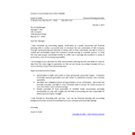 Financial Job Application Letter example document template