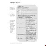 Job Description Template With Essential Skills example document template