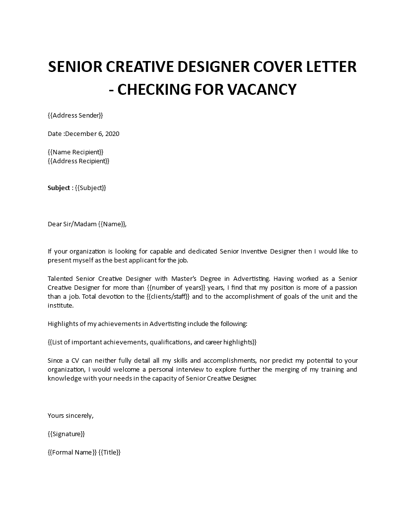 graphic design application letter example