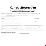 Register for Office Sports Captain - Easy & Quick Registration Form example document template